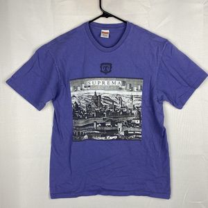 Authentic Supreme SS18 Fiorenza‎ Suprema Purple T-Shirt Mens Size Large